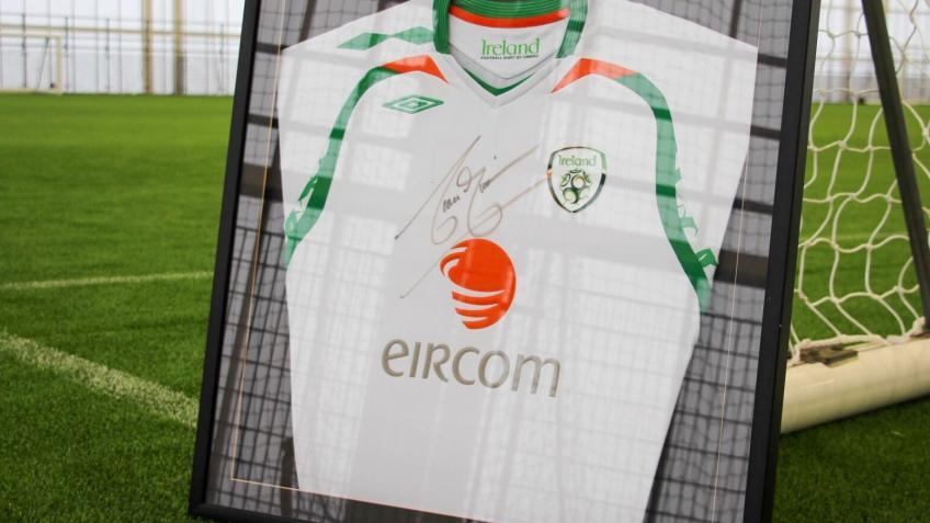 Framed Niall Quinn Ireland Shirt - a Charities crowdfunding project in ...